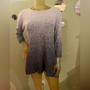 J. Jill Gray Ombre Crew Neck Sweater